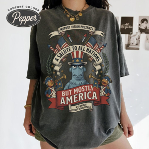 A Salute To All Nations But Mostly America Muppets Comfort Colors T-Shirt, Sam The Eagle Patriotic Shirt