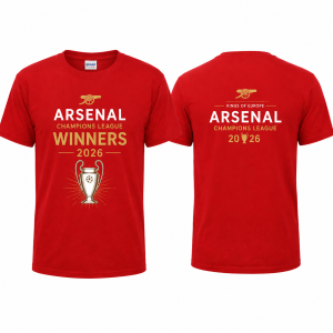 Arsenal FC Champions UEFA League 2026 Kings of Europe T-Shirt, Champions League Shirt
