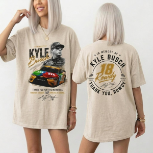 RIP Kyle Busch Shirt, Rowdy Tribute T-Shirt, In Memory Motorsport Graphic Tee, Auto Racing Fan Memorial Apparel Unisex Gift