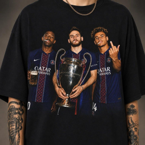 PSG Back To Back Champions 2025 2026 T-Shirt, Paris Soccer Fan Tee