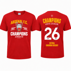 Arsenal FC Champions UEFA League 2026 Kings of Europe T-Shirt
