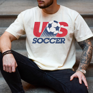 USA Soccer Retro Shirt, USA Soccer World Vintage Comfort Colors Shirt, United States Football Tee, Soccer Fan Gift, US Soccer Gift