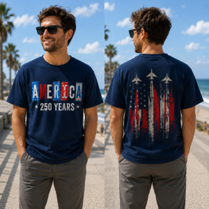 America 250 Shirt, 1776 to 2026 Fighter Jet Tee, 4th of July Shirt, 250 Years of Freedom, USA Graphic