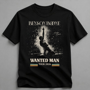 Benson Boone Wanted Man Tour 2026 Concert Tee, Benson Boone Wanted Man Tour 2026 Shirt, Retro Concert Shirt, Vintage Music Fan T-Shirt