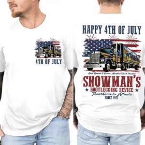 Snowman’s Bootlegging Service 4th Of July T-Shirt, Smokey and the Bandit Truck Tee, For Independence Day
