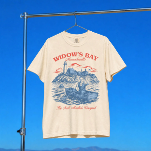 Widow's Bay Travel T-Shirt, Funny Retro TV Graphic Tee